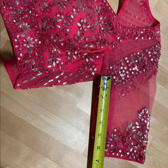 NWT: Mirror like Pink Party Ballgown Indian Lehenga - Picture 10 of 11